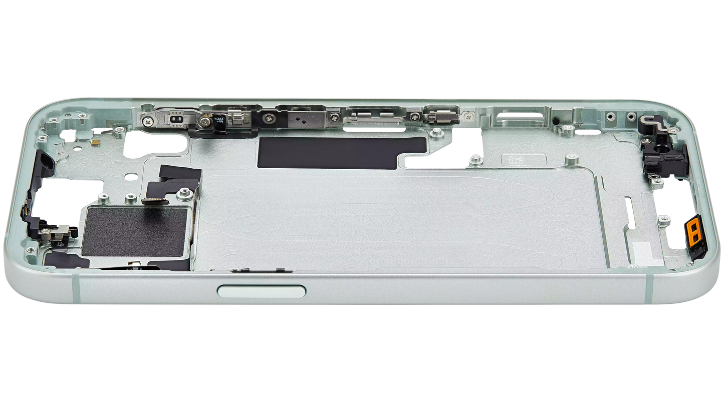 Mid-Frame Housing W/ Small Parts For iPhone 15 (EU / Global Version) (Aftermarket Plus) (Green)