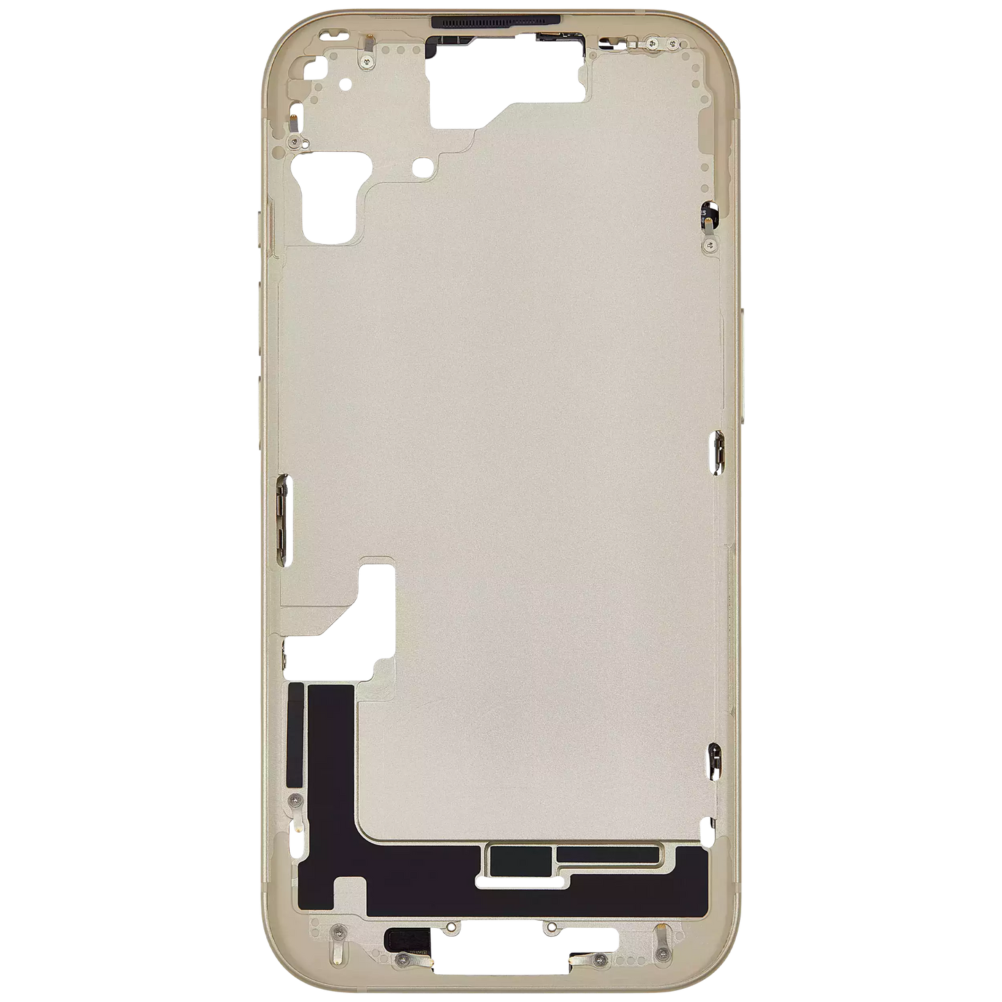 Mid-Frame Housing W/ Small Parts For iPhone 15 (EU / Global Version) (Aftermarket Plus) (Yellow)
