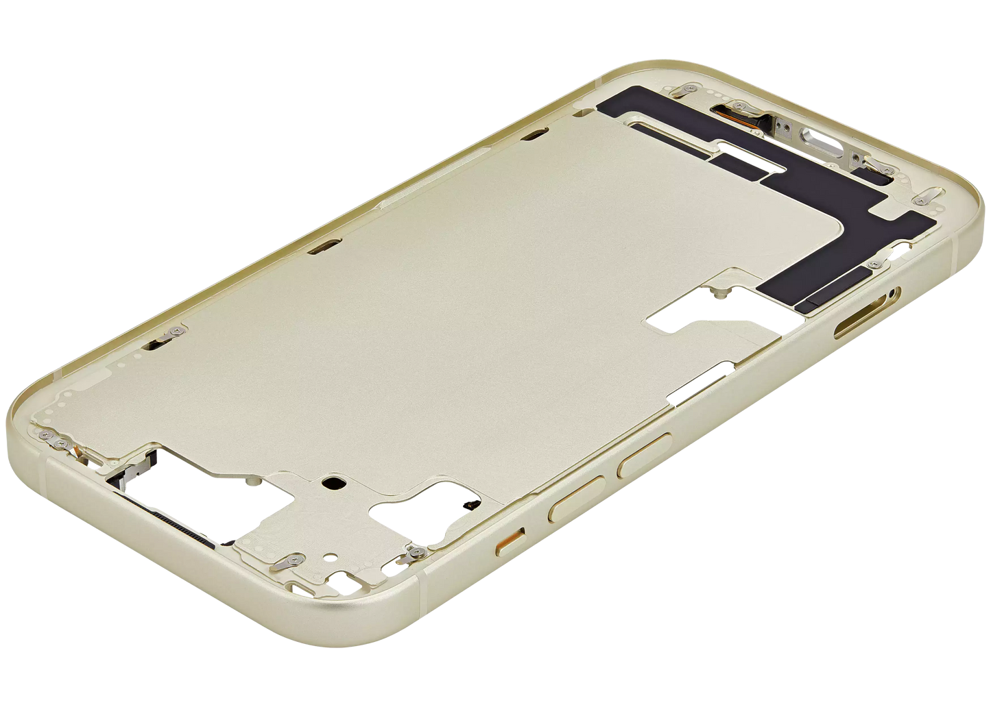 Mid-Frame Housing W/ Small Parts For iPhone 15 (EU / Global Version) (Aftermarket Plus) (Yellow)
