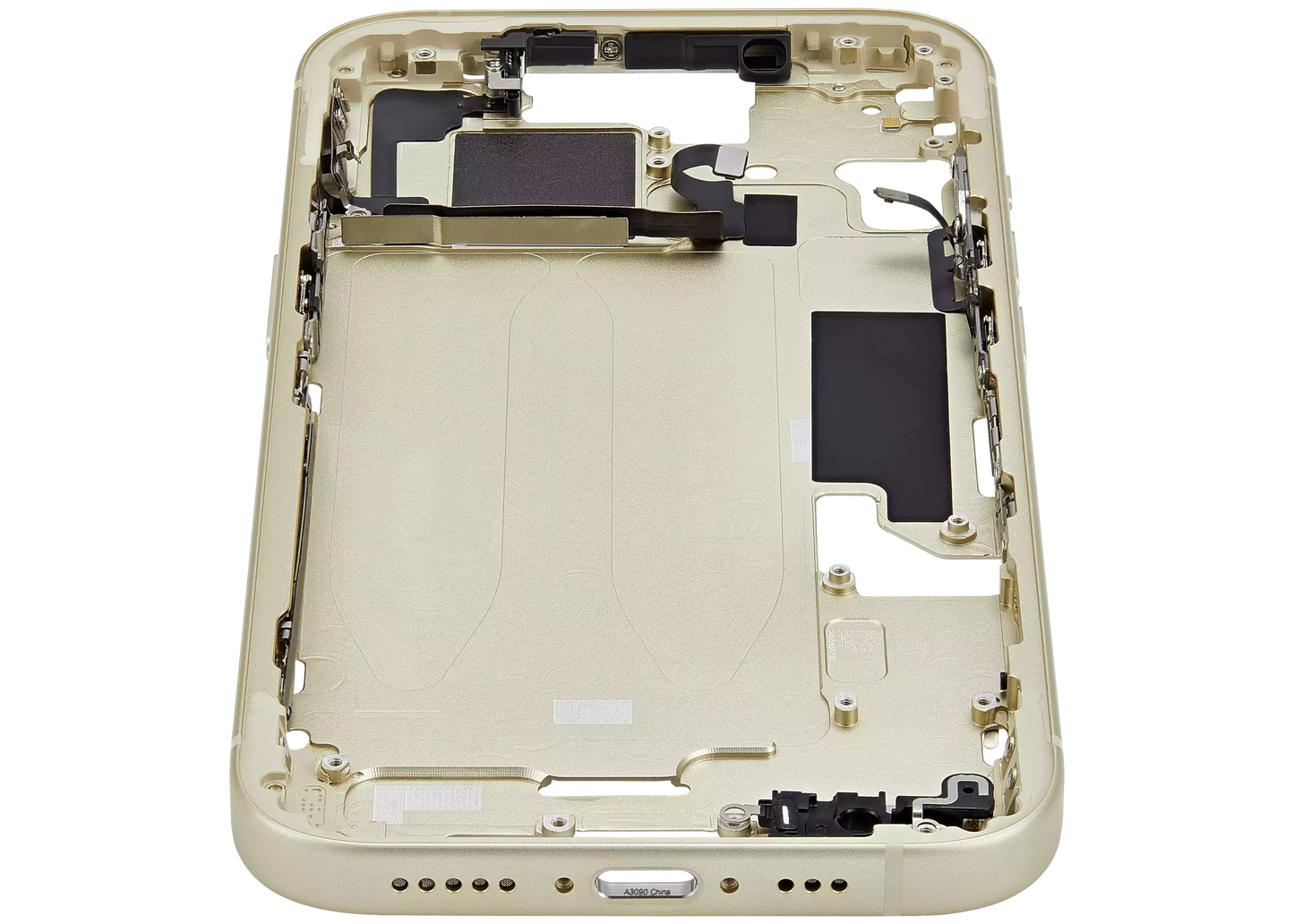 Mid-Frame Housing W/ Small Parts For iPhone 15 (EU / Global Version) (Aftermarket Plus) (Yellow)