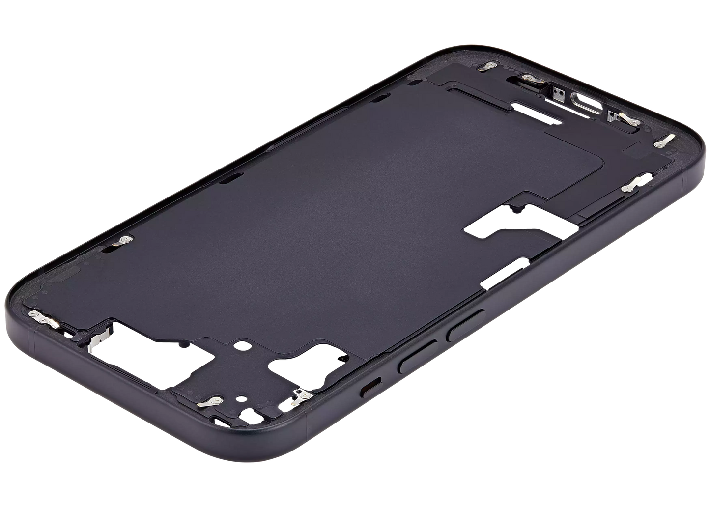 Mid-Frame Housing W/ Small Parts For iPhone 15 (US Version) (Aftermarket Plus) (Black)