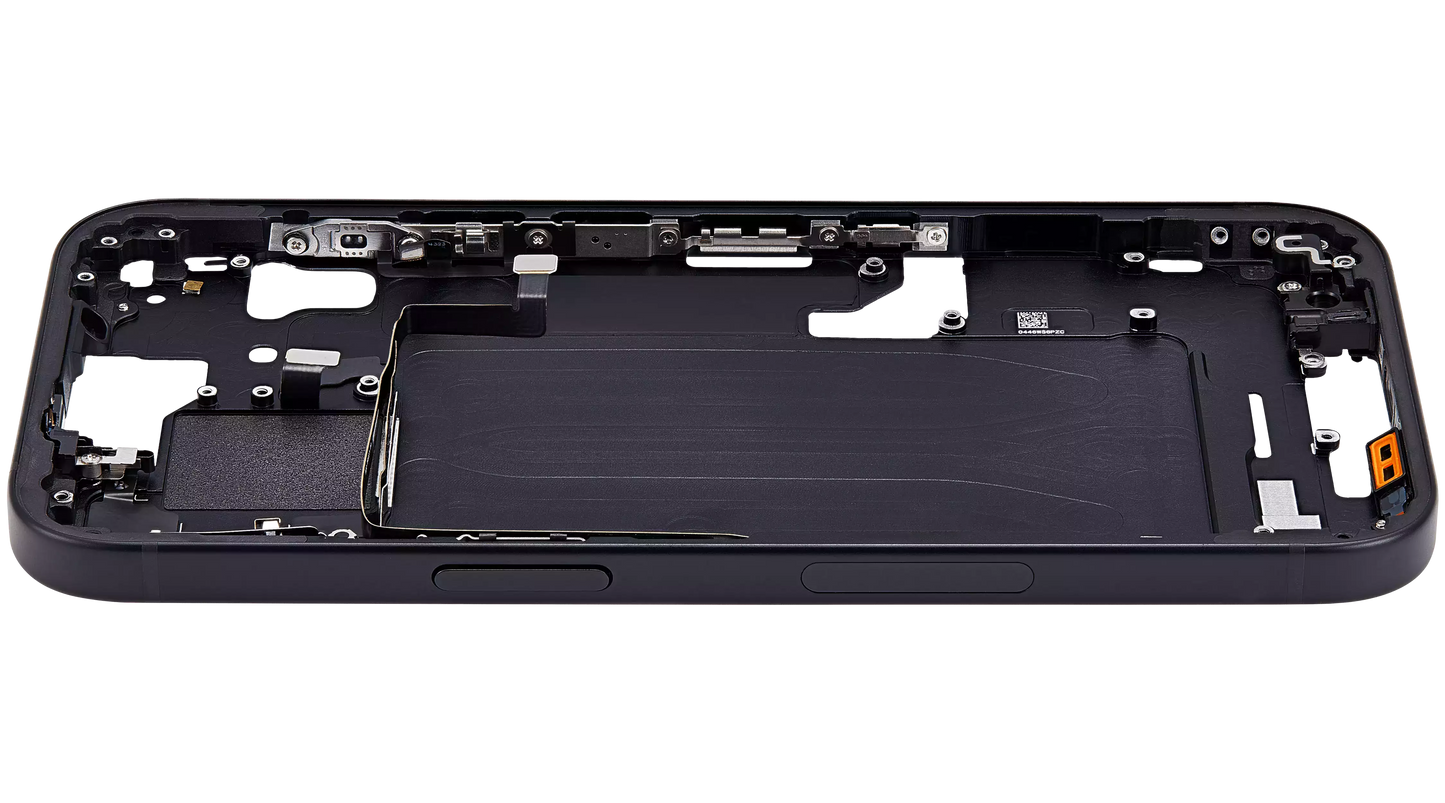 Mid-Frame Housing W/ Small Parts For iPhone 15 (US Version) (Aftermarket Plus) (Black)