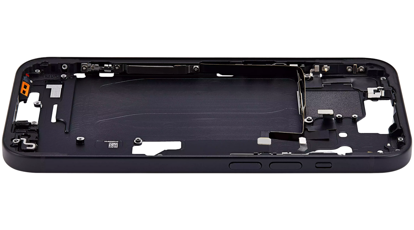 Mid-Frame Housing W/ Small Parts For iPhone 15 (US Version) (Aftermarket Plus) (Black)