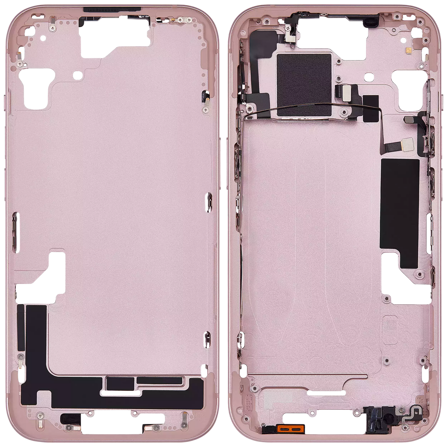Mid-Frame Housing W/ Small Parts For iPhone 15 (US Version) (Aftermarket Plus) (Pink)