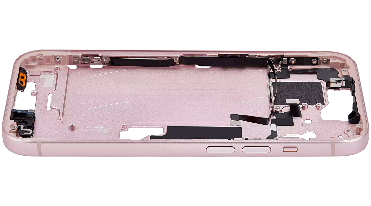 Mid-Frame Housing W/ Small Parts For iPhone 15 (US Version) (Aftermarket Plus) (Pink)