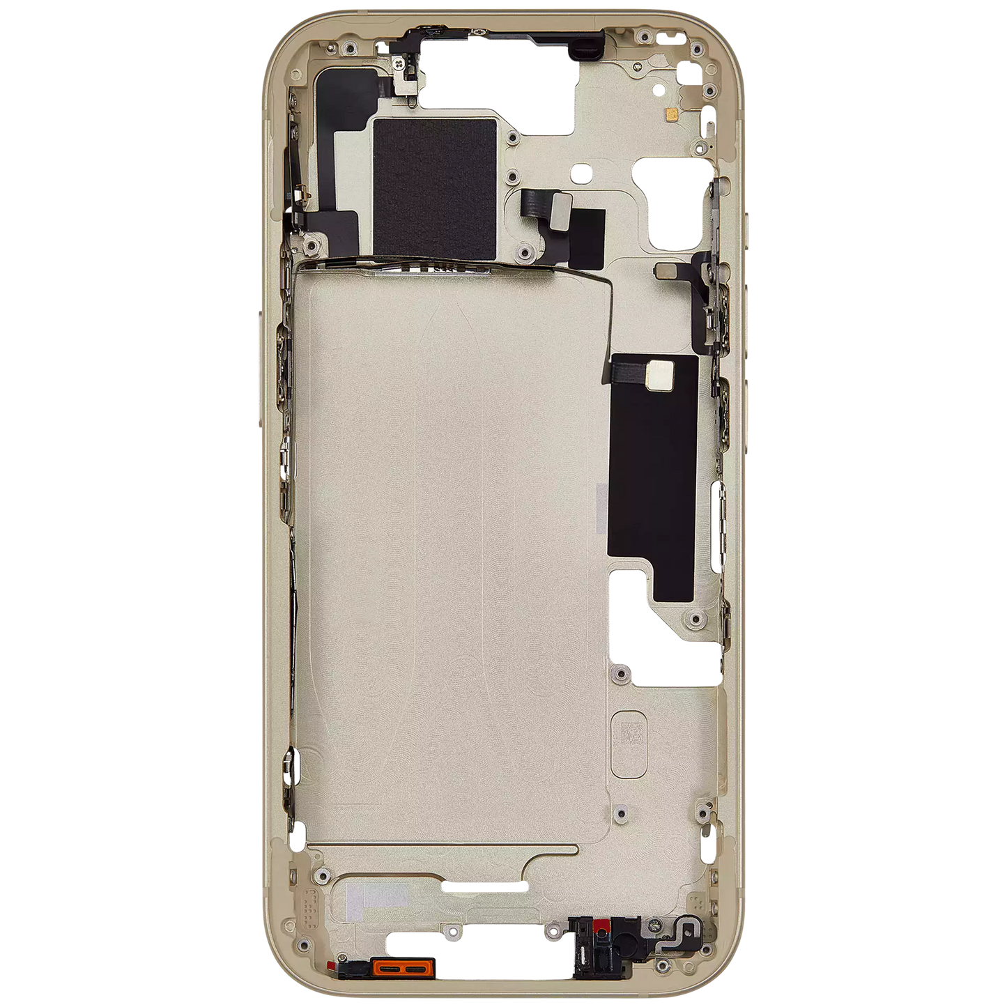 Mid-Frame Housing W/ Small Parts For iPhone 15 (US Version) (Aftermarket Plus) (Yellow)