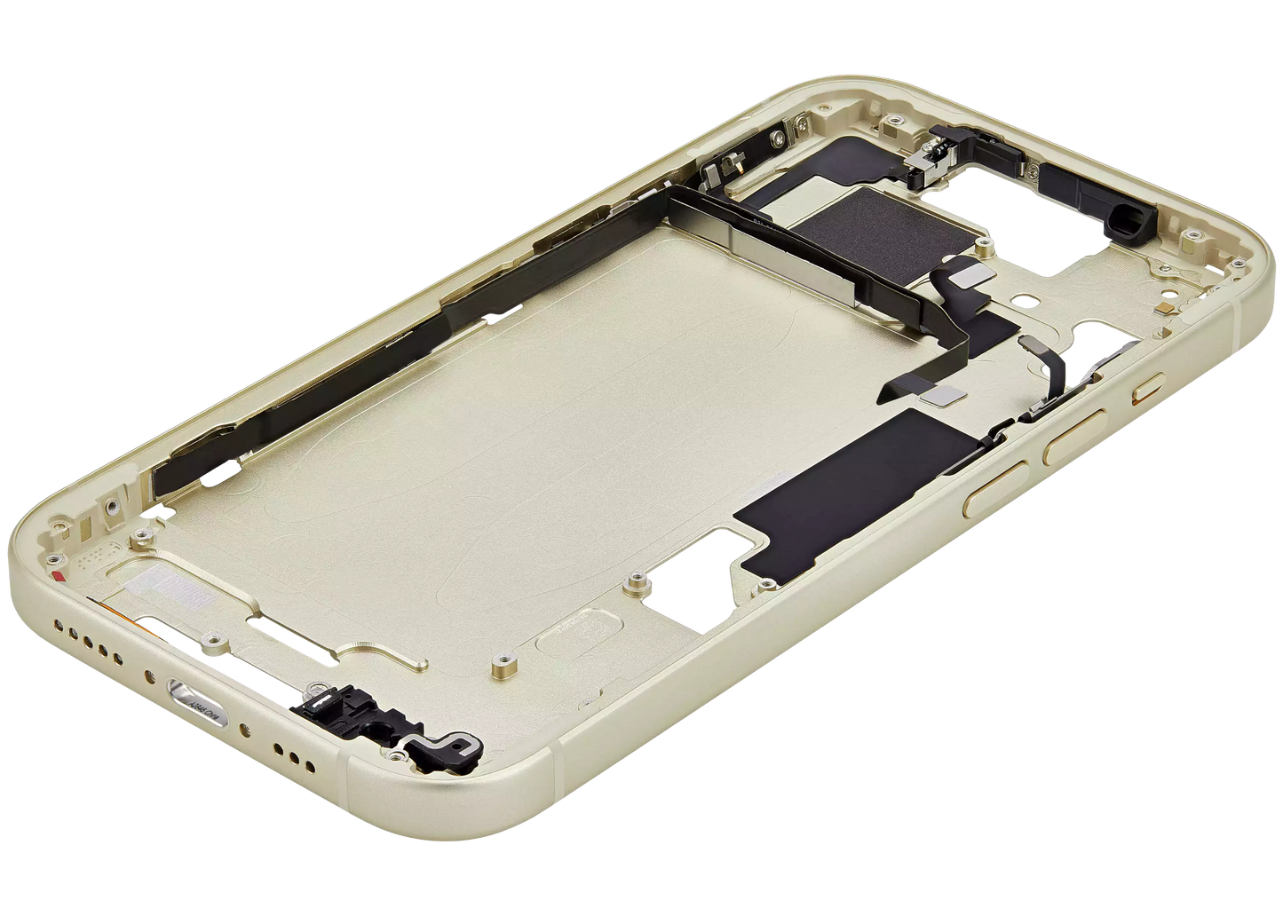 Mid-Frame Housing W/ Small Parts For iPhone 15 (US Version) (Aftermarket Plus) (Yellow)