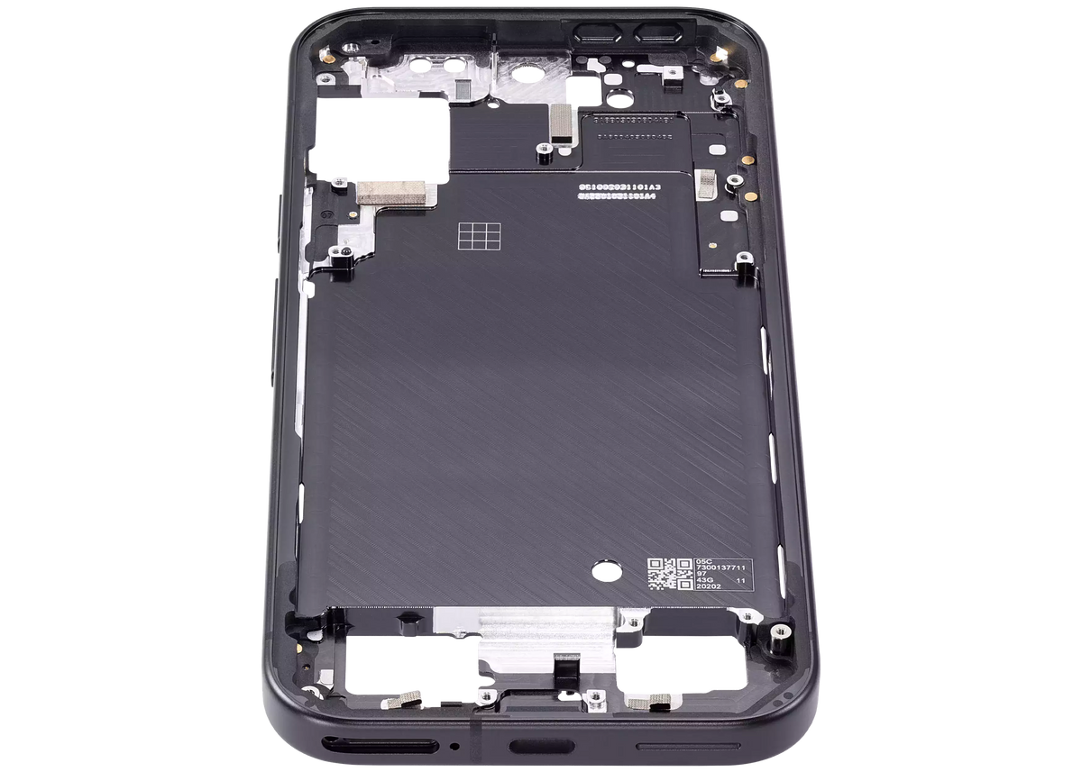 Mid-Frame Housing For Google Pixel 9 (Obsidian) - repair component alternate view