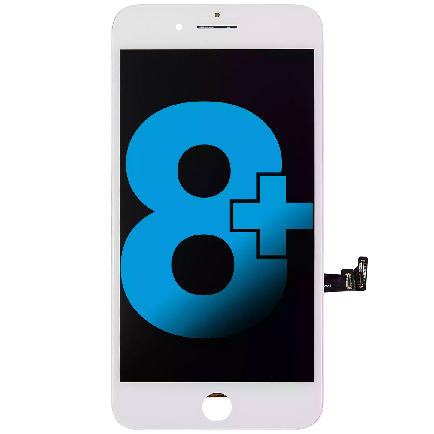 LCD Assembly With Steel Plate For iPhone 8 Plus (Aftermarket) (White)