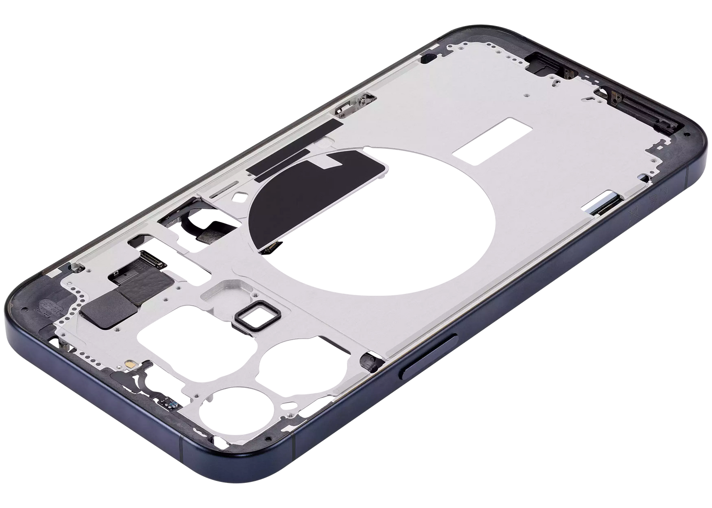 Mid-Frame Housing W/ Small Parts For iPhone 15 Pro Max (EU / Global Version) (Aftermarket Plus) (Blue Titanium)
