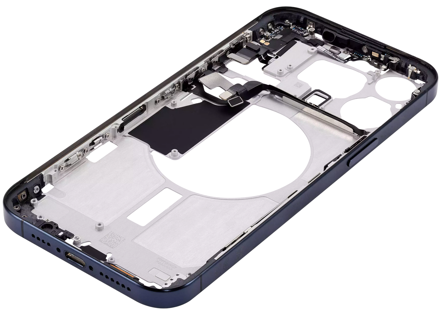 Mid-Frame Housing W/ Small Parts For iPhone 15 Pro Max (EU / Global Version) (Aftermarket Plus) (Blue Titanium)