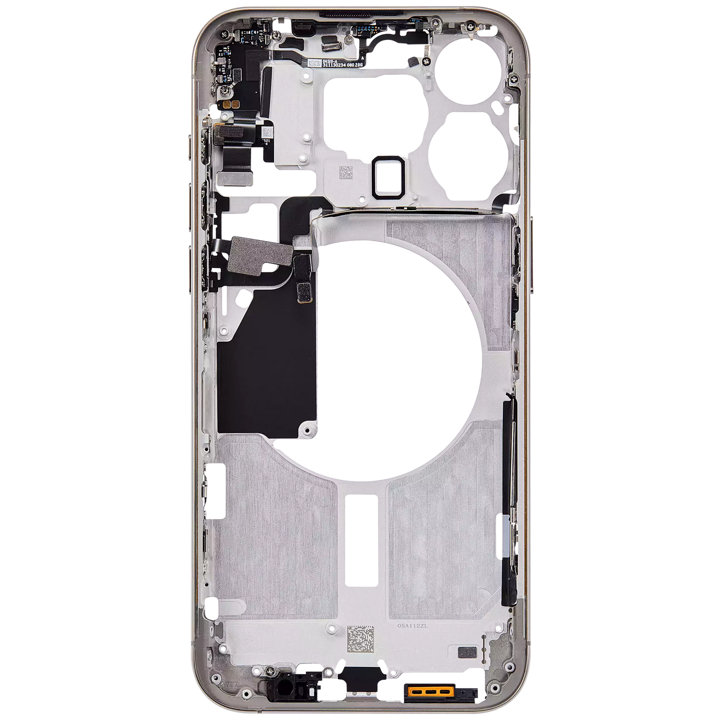 Mid-Frame Housing W/ Small Parts For iPhone 15 Pro Max (EU / Global Version) (Aftermarket Plus) (Natural Titanium)