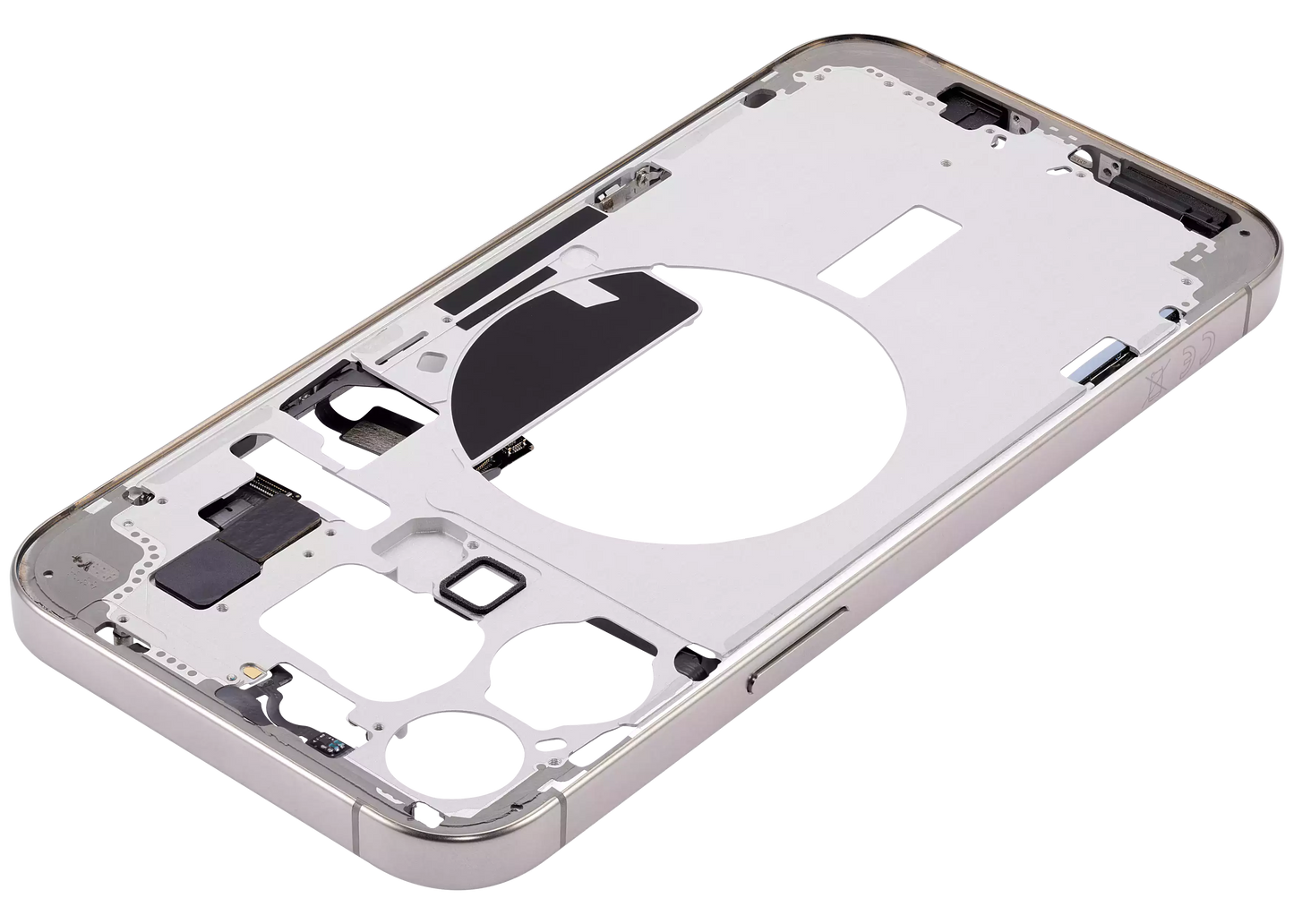 Mid-Frame Housing W/ Small Parts For iPhone 15 Pro Max (EU / Global Version) (Aftermarket Plus) (Natural Titanium)