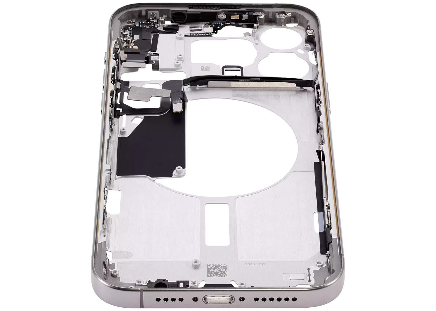 Mid-Frame Housing W/ Small Parts For iPhone 15 Pro Max (EU / Global Version) (Aftermarket Plus) (Natural Titanium)