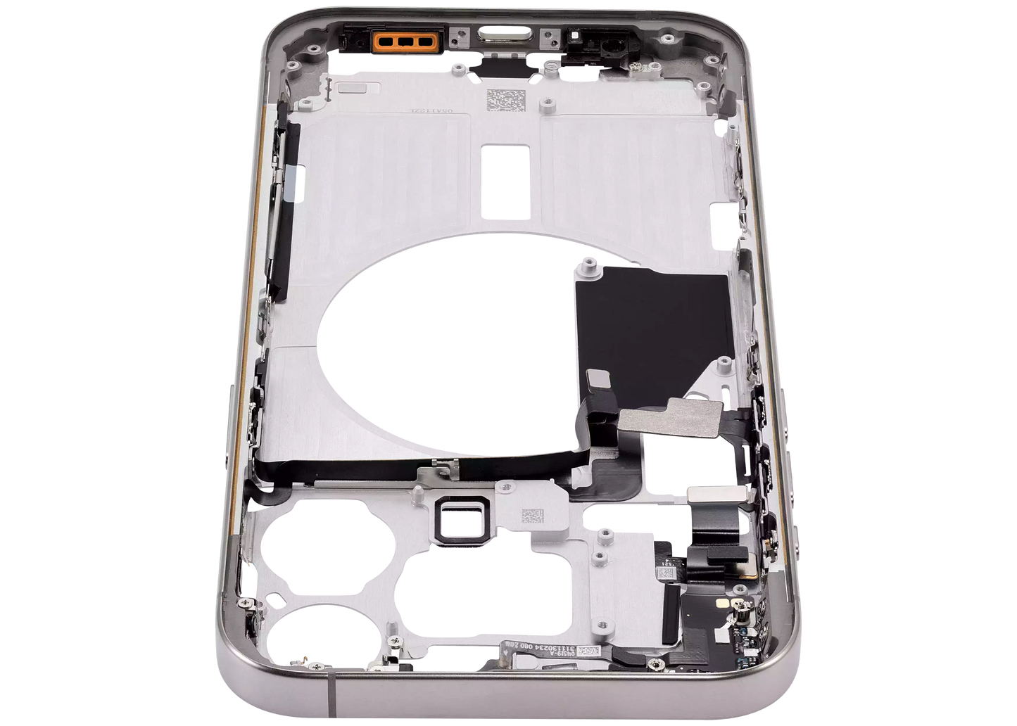 Mid-Frame Housing W/ Small Parts For iPhone 15 Pro Max (EU / Global Version) (Aftermarket Plus) (Natural Titanium)