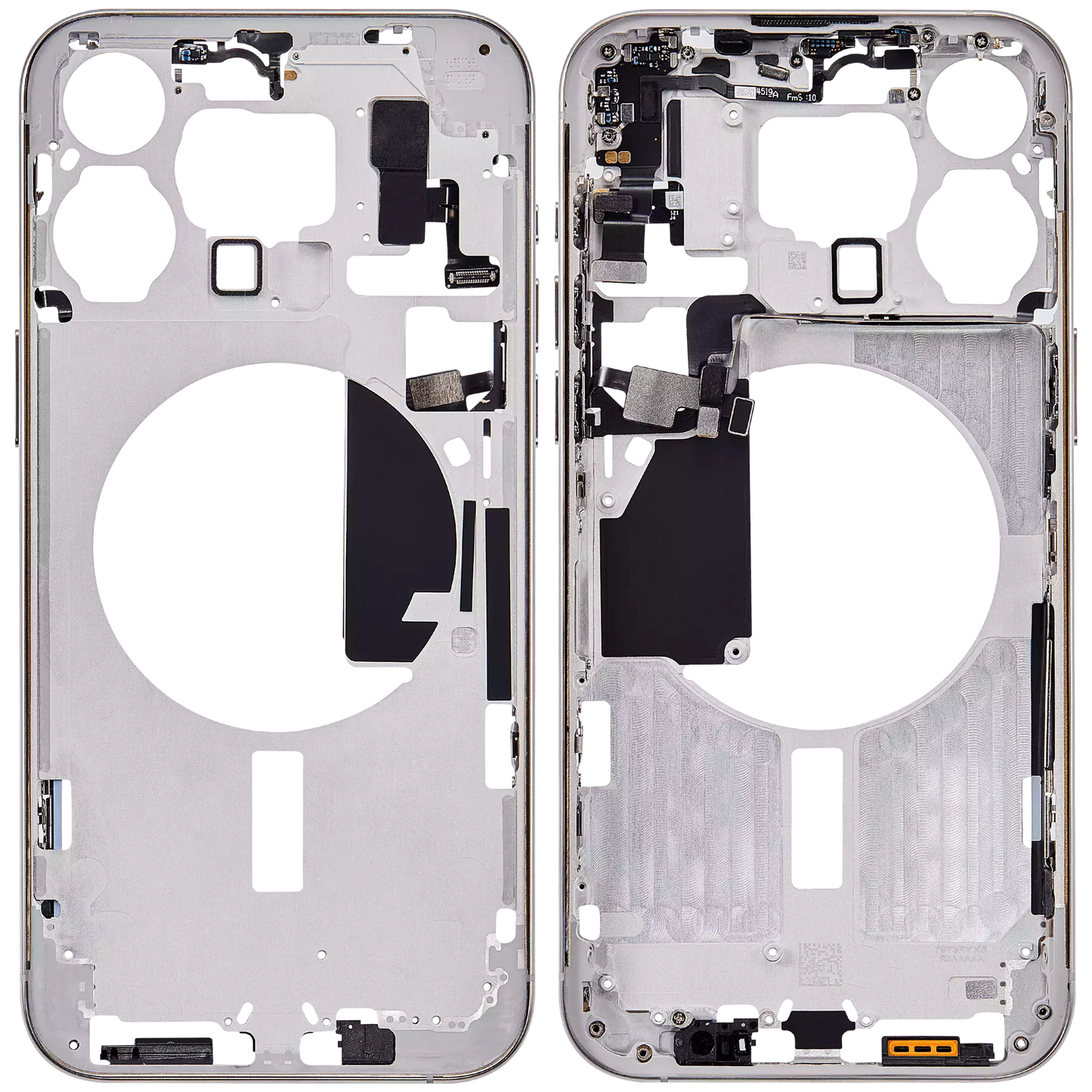 Mid-Frame Housing W/ Small Parts For iPhone 15 Pro Max (EU / Global Version) (Aftermarket Plus) (White Titanium)