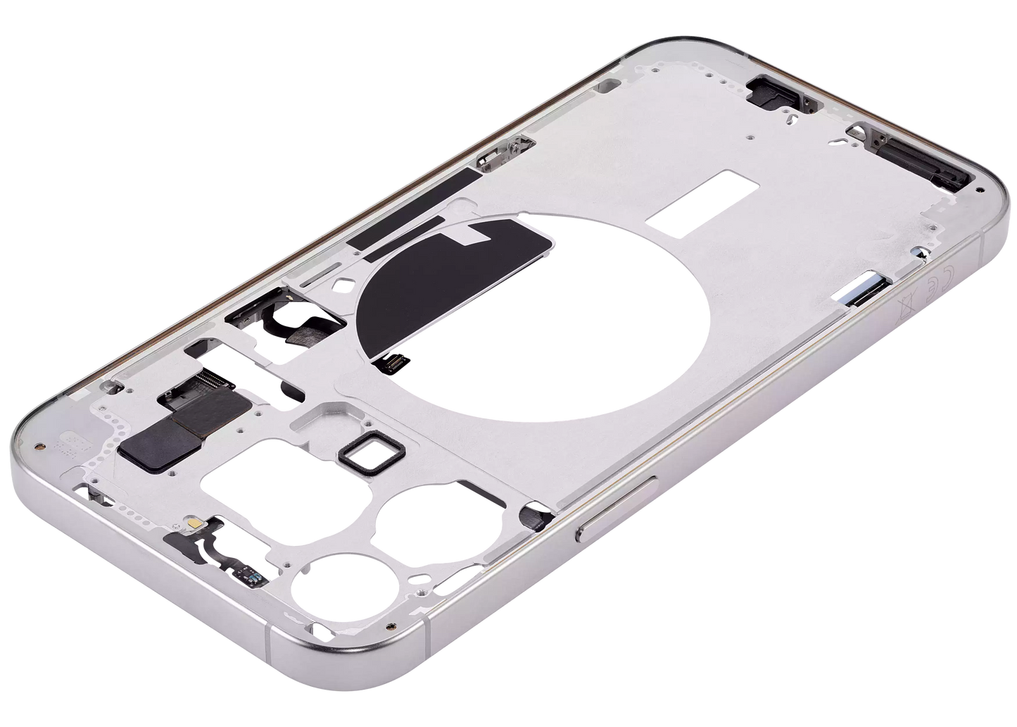 Mid-Frame Housing W/ Small Parts For iPhone 15 Pro Max (EU / Global Version) (Aftermarket Plus) (White Titanium)