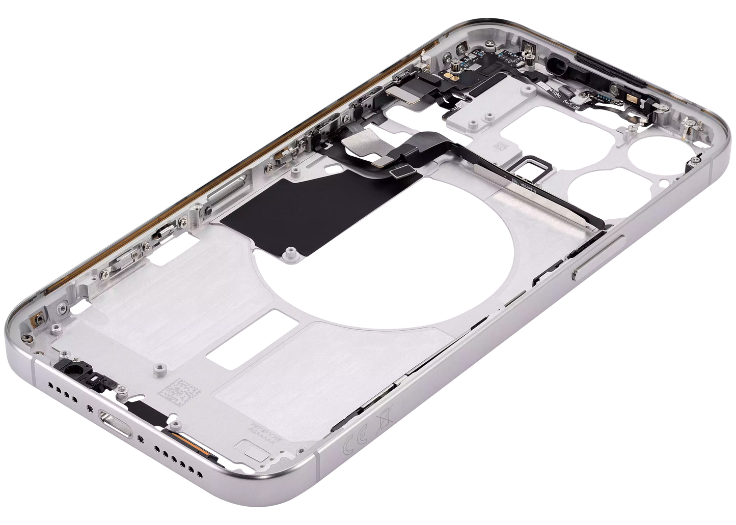 Mid-Frame Housing W/ Small Parts For iPhone 15 Pro Max (EU / Global Version) (Aftermarket Plus) (White Titanium)