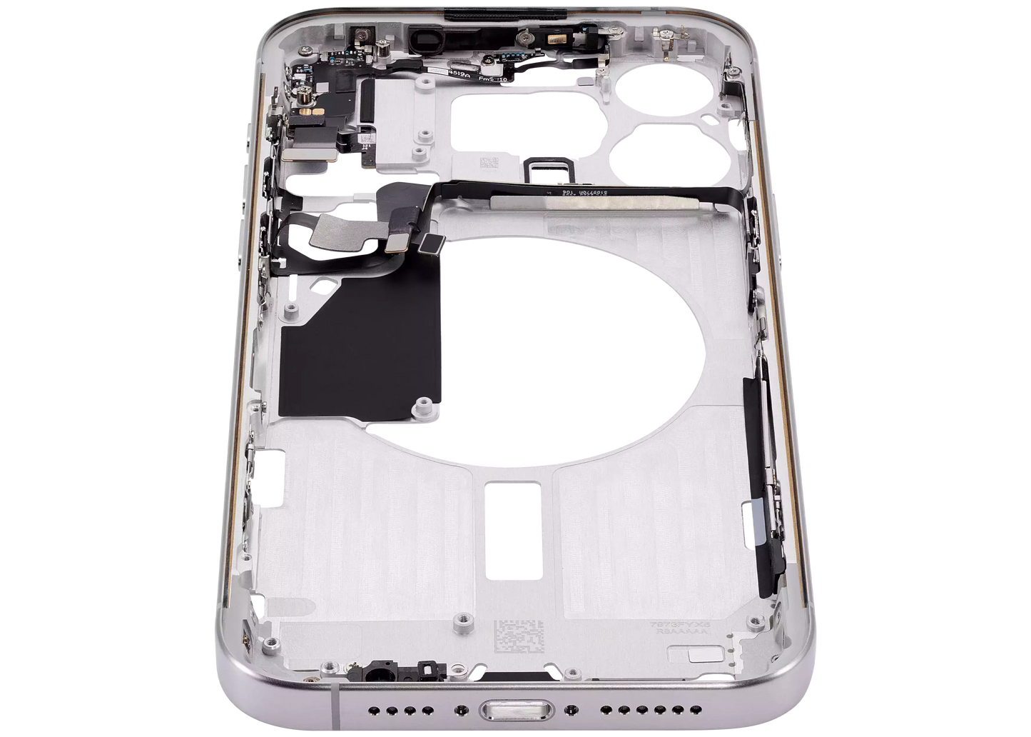 Mid-Frame Housing W/ Small Parts For iPhone 15 Pro Max (EU / Global Version) (Aftermarket Plus) (White Titanium)