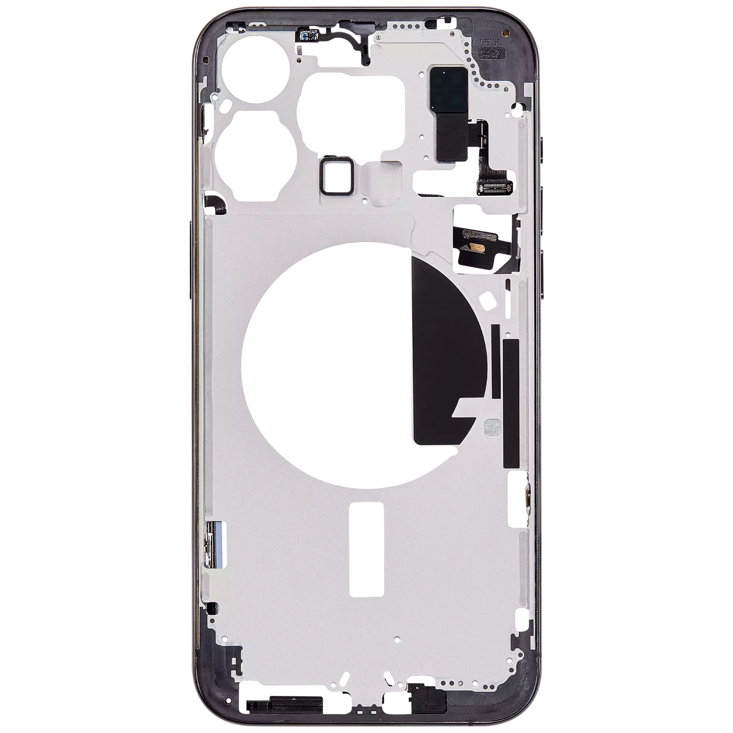 Mid-Frame Housing W/ Small Parts For iPhone 15 Pro Max (US Version) (Aftermarket Plus) (Black Titanium)