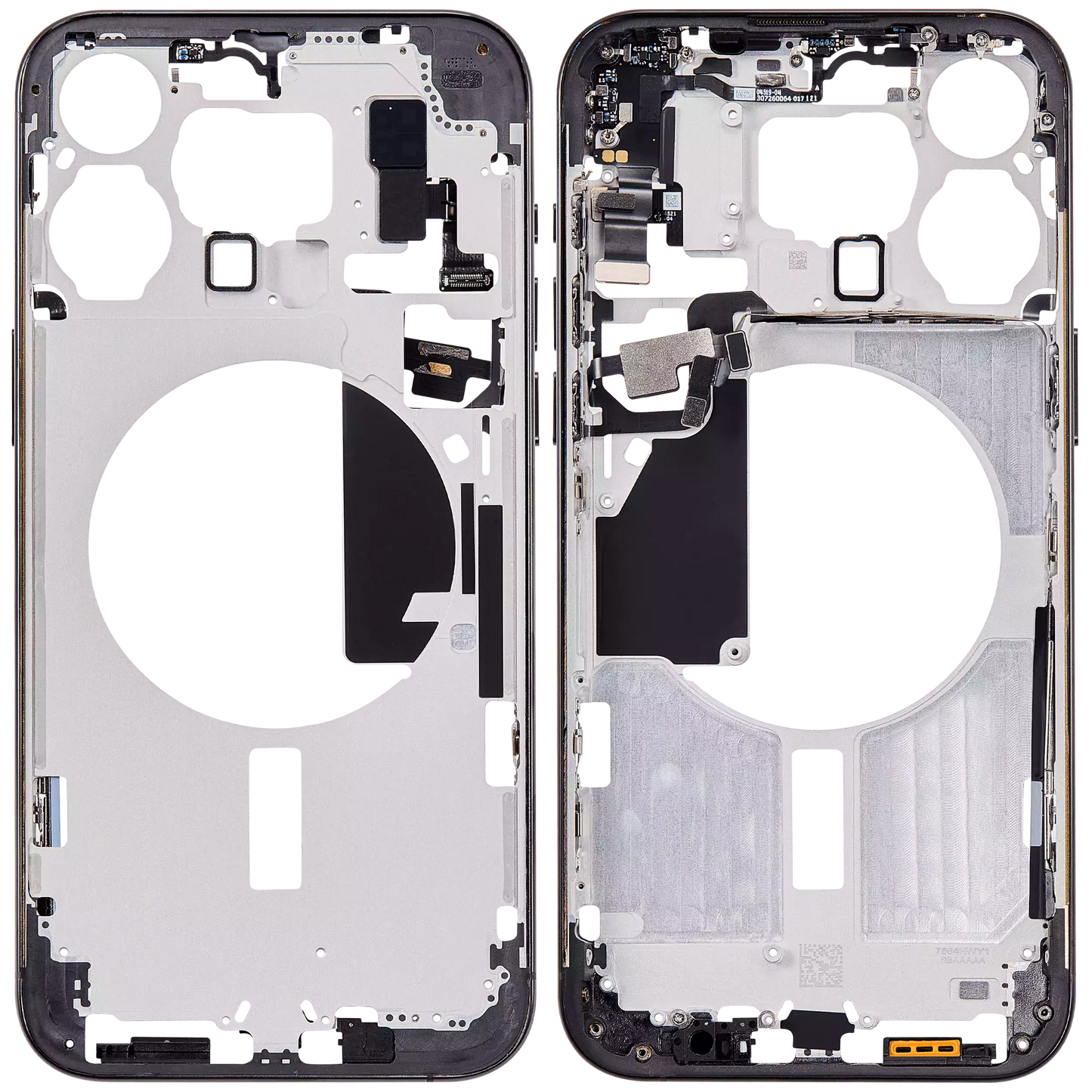 Mid-Frame Housing W/ Small Parts For iPhone 15 Pro Max (US Version) (Aftermarket Plus) (Black Titanium)