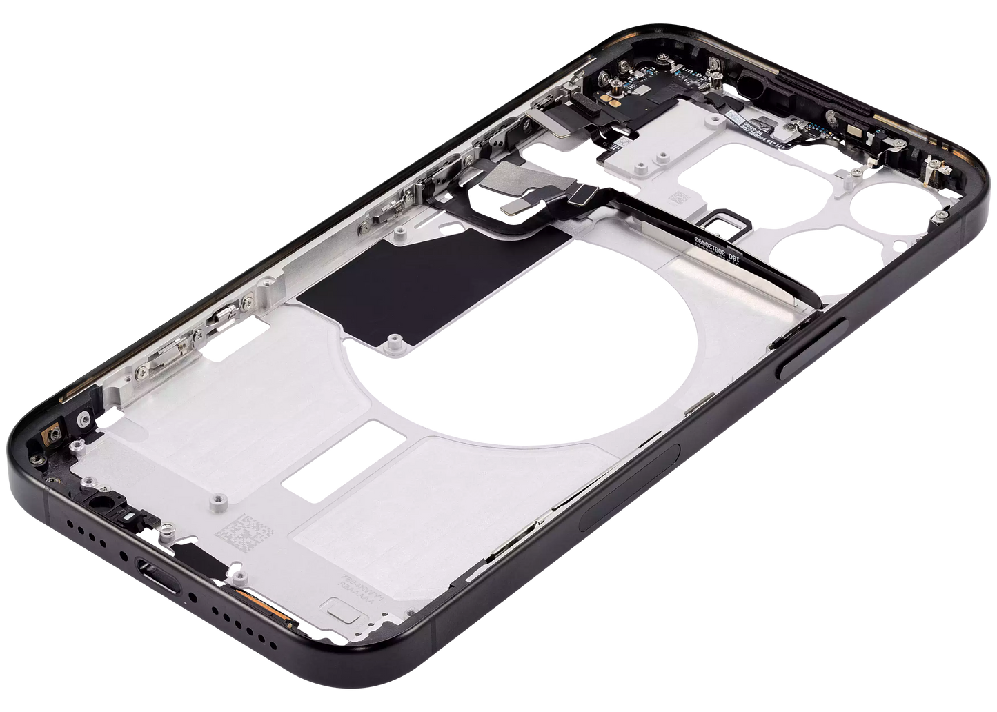 Mid-Frame Housing W/ Small Parts For iPhone 15 Pro Max (US Version) (Aftermarket Plus) (Black Titanium)