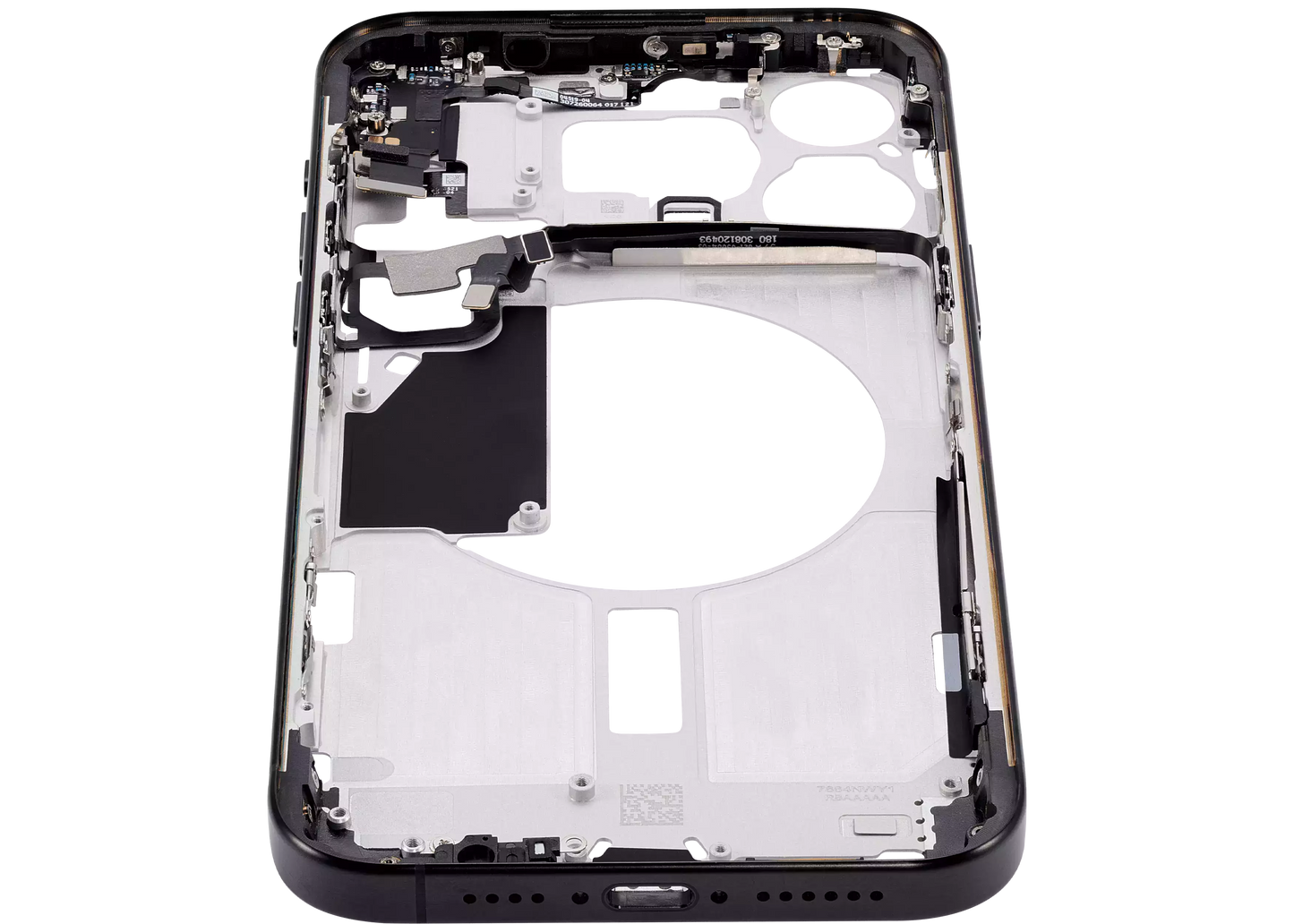 Mid-Frame Housing W/ Small Parts For iPhone 15 Pro Max (US Version) (Aftermarket Plus) (Black Titanium)