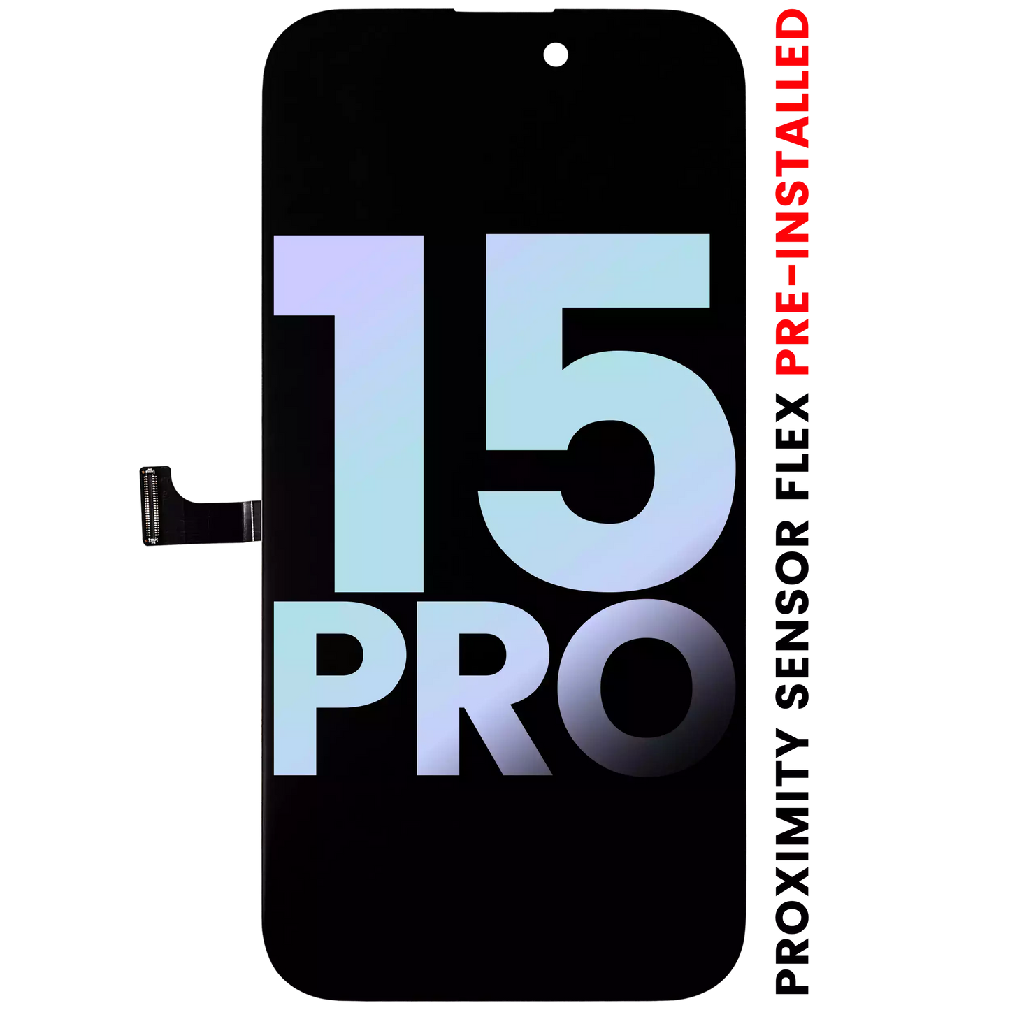 OLED Assembly With Proximity Sensor Flex Pre-Installed For iPhone 15 Pro (Service Pack)