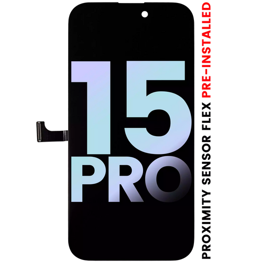 OLED Assembly With Proximity Sensor Flex Pre-Installed For iPhone 15 Pro (Service Pack)