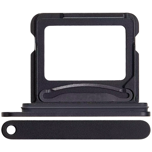 Dual Sim Card Tray For iPhone 16 / 16 Plus (Black)