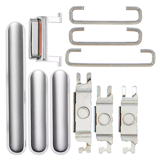 Hard Buttons (Power / Volume / Switch) For iPhone 11 Pro / 11 Pro Max (Silver)