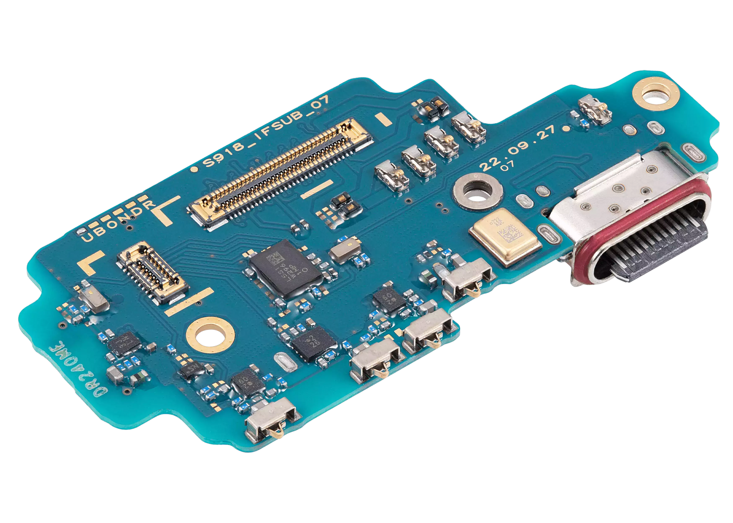 Charging Port Board With Sim Card Reader For Samsung Galaxy S23 Ultra 5G (S918U) (US Version) (Premium)