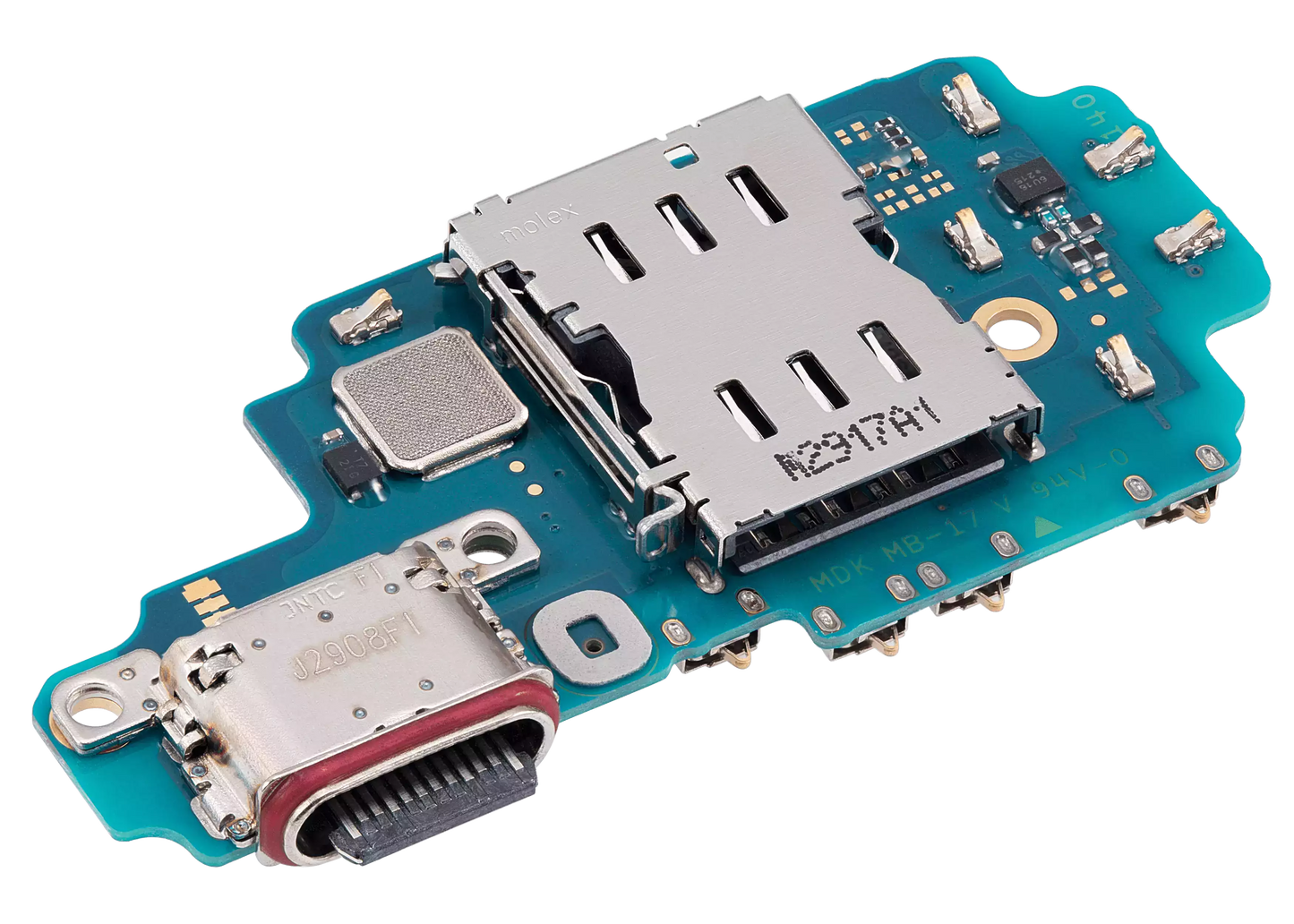 Charging Port Board With Sim Card Reader For Samsung Galaxy S23 Ultra 5G (S918U) (US Version) (Premium)