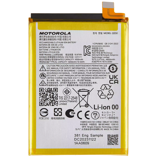 Replacement Battery For Motorola Moto G Stylus 5G (XT2419 / 2024) (QS50) replacement part SKU 107082059130 image 1
