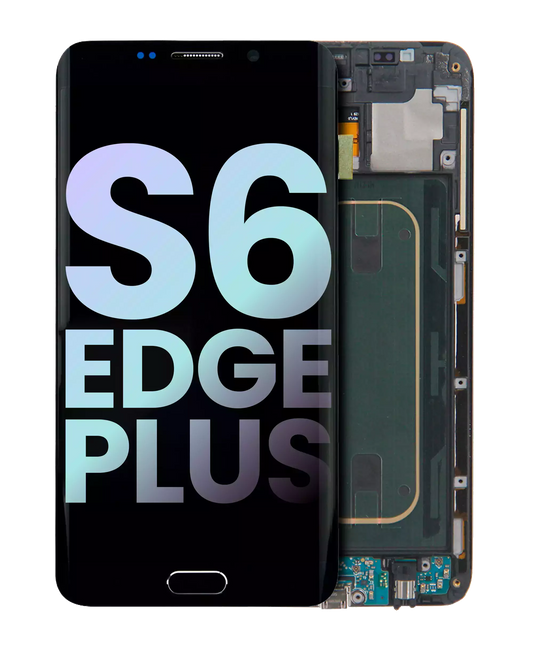 OLED Assembly With Frame For Samsung Galaxy S6 Edge Plus (AT&T / T-Mobile / International) (Service Pack) (Black Sapphire)