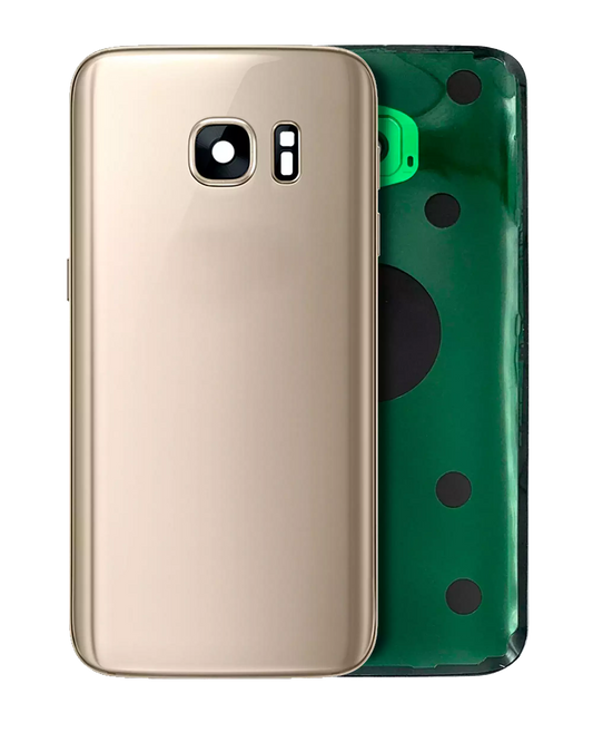 Back Cover Glass With Camera Lens For Samsung Galaxy S7 (Service Pack) (Gold Platinum)