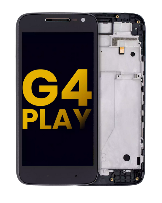 LCD Assembly With Frame For Motorola Moto G4 Play (XT1600 / XT1601 / XT1602 / XT1603 / XT1604 / XT1607 / XT1609 / 2016) (Refurbished) (Black) | compatible mobile phone replacement part | SKU 107082048303 | product image 1