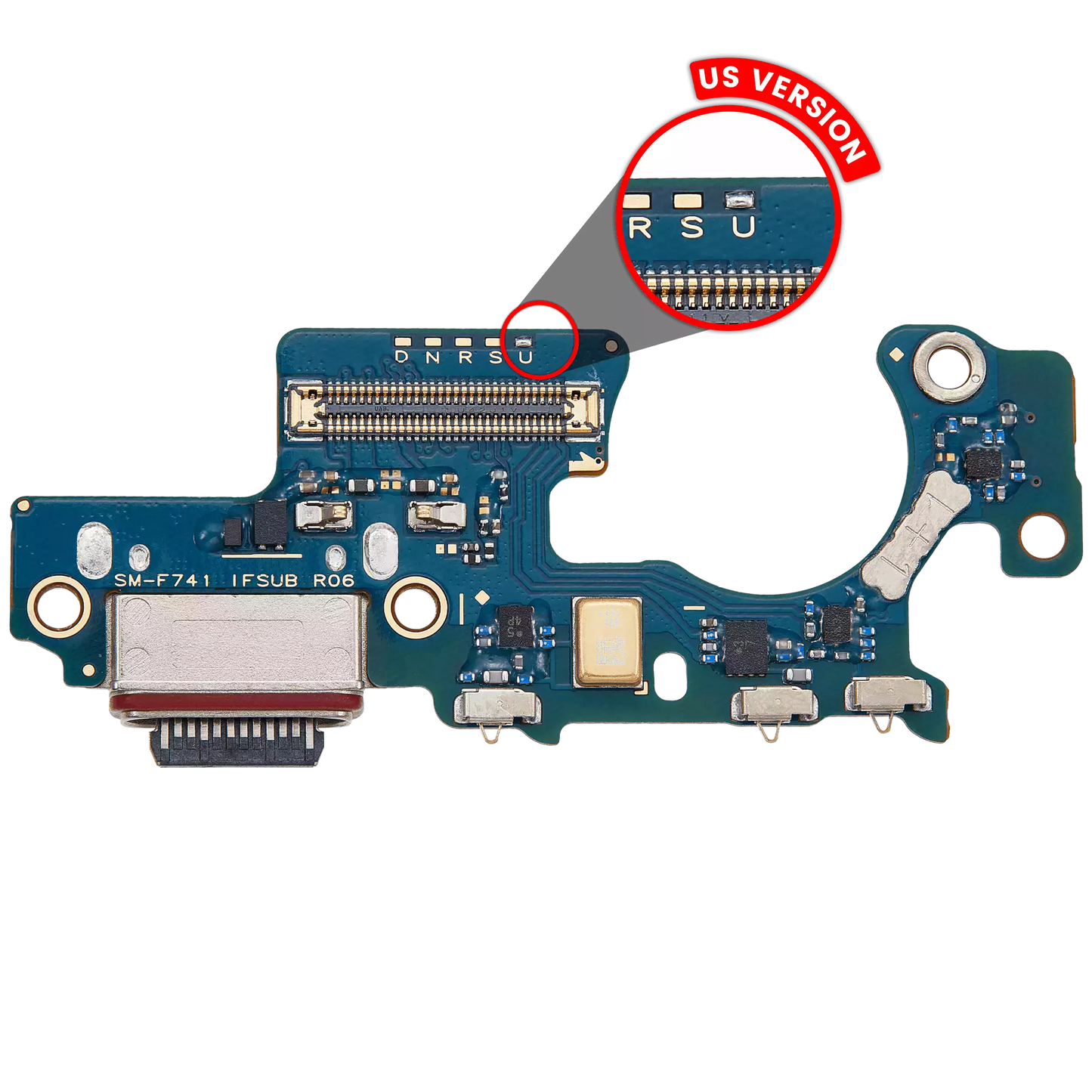 Charging Port With Board For Samsung Galaxy Z Flip 6 (F741U) (Premium) (US Version)