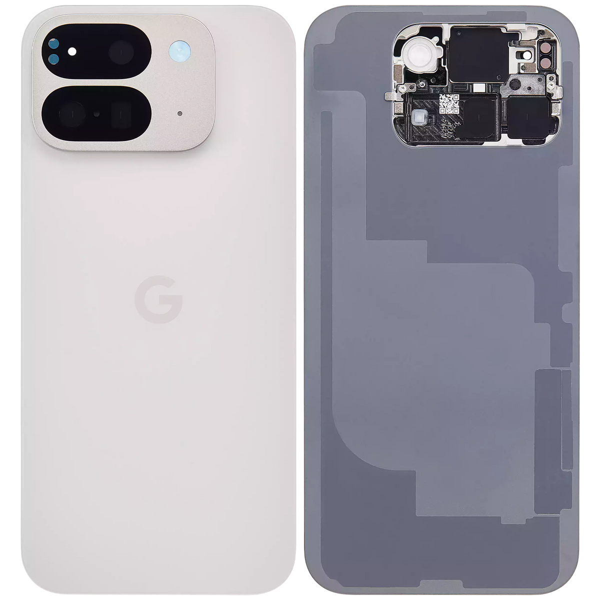 Back Cover Glass For Google Pixel 9 Pro Fold (Used OEM Pull: Grade A) (Porcelain) - repair component detailed angle