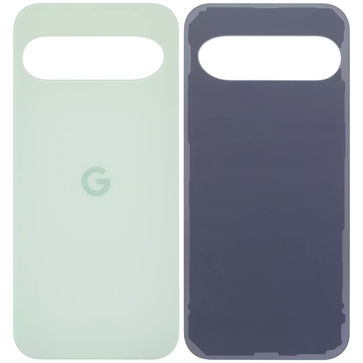 Back Cover Glass For Google Pixel 9 (Used OEM Pull: Grade A) (Wintergreen) - repair component detailed angle