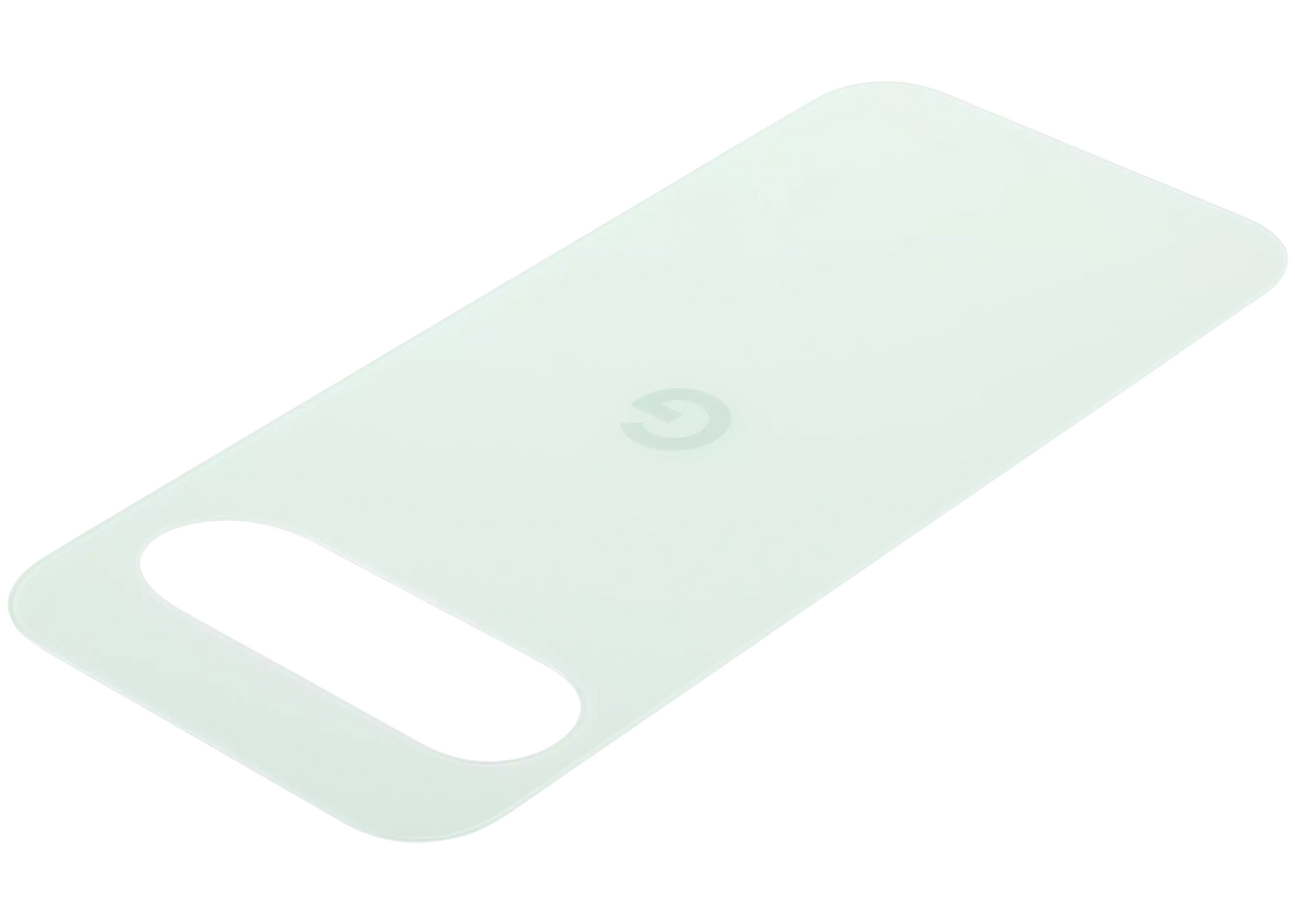 Back Cover Glass For Google Pixel 9 (Used OEM Pull: Grade A) (Wintergreen) - phone repair part close-up