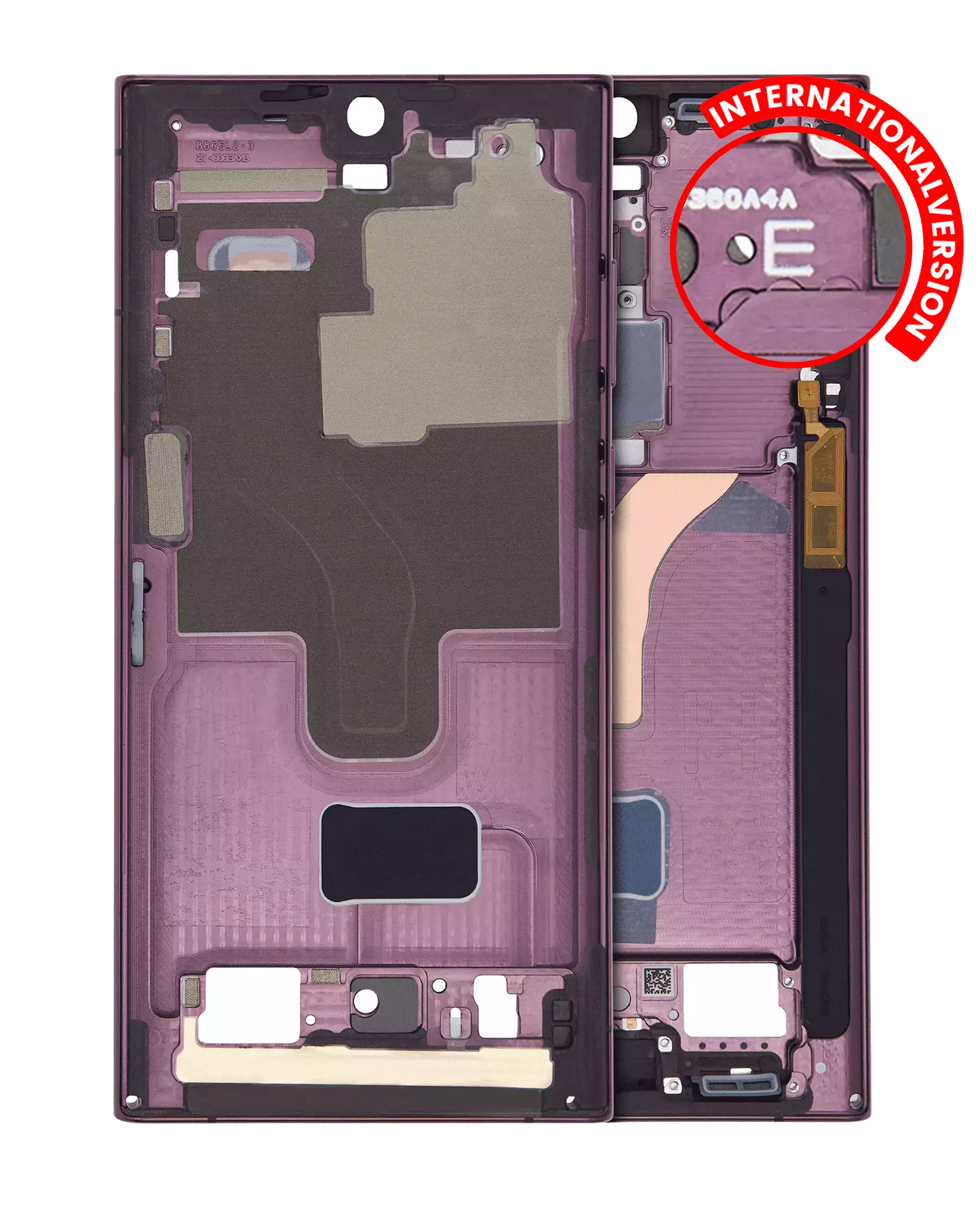 Mid-Frame Housing For Samsung Galaxy S22 Ultra 5G (International Version) (Burgundy)