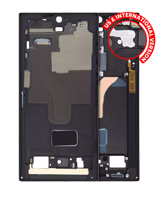 Mid-Frame Housing For Samsung Galaxy S22 Ultra 5G (US & International Version) (Phantom Black)