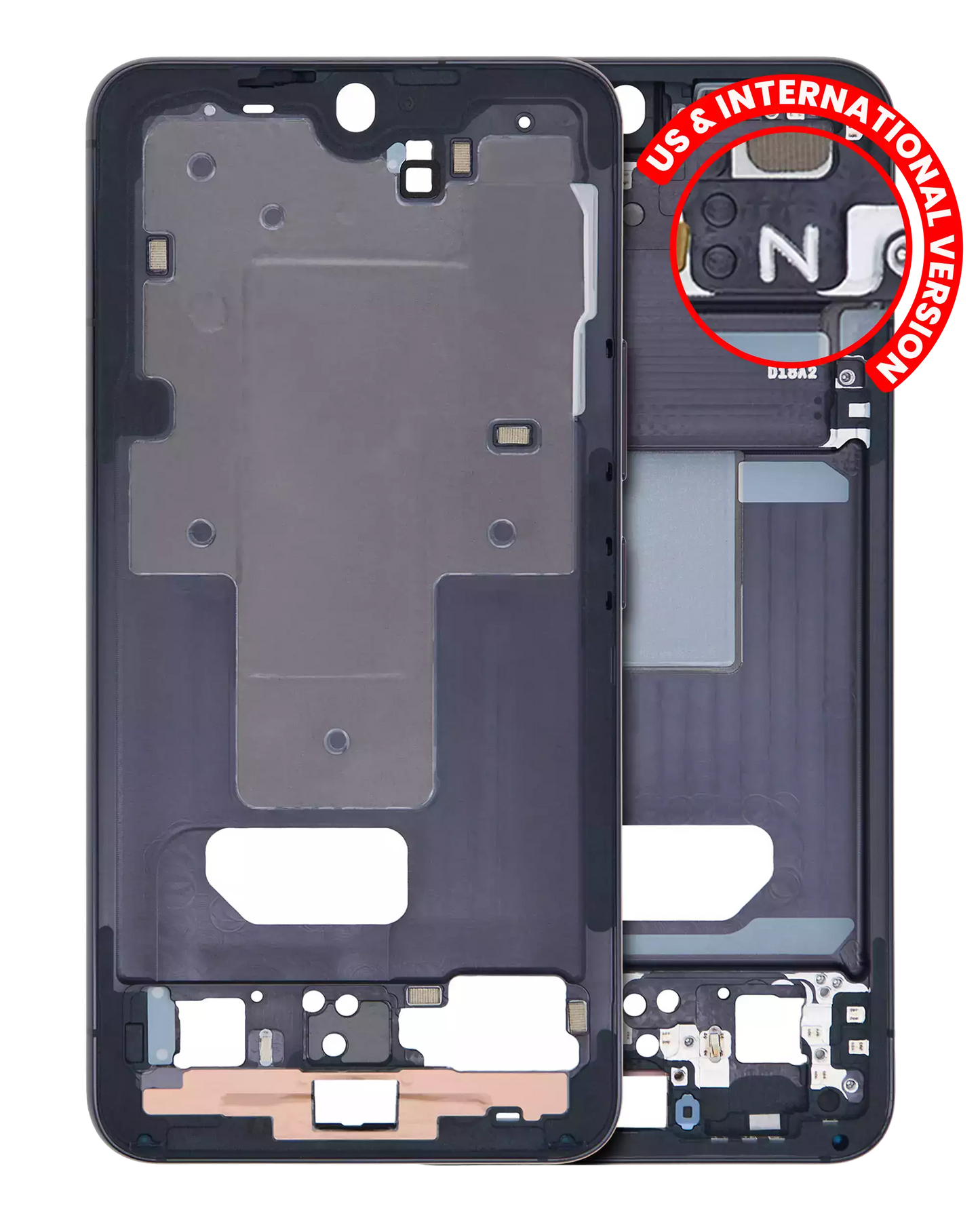Mid-Frame Housing For Samsung Galaxy S22 5G (US & International Version) (Phantom Black)
