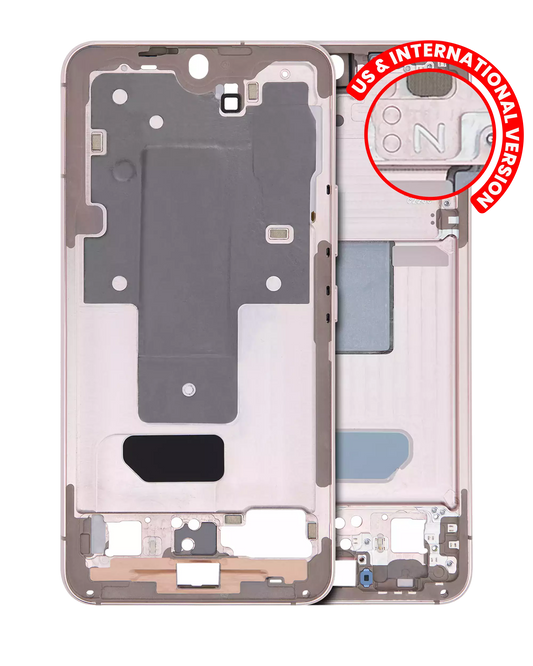 Mid-Frame Housing For Samsung Galaxy S22 5G (US & International Version) (Pink Gold)