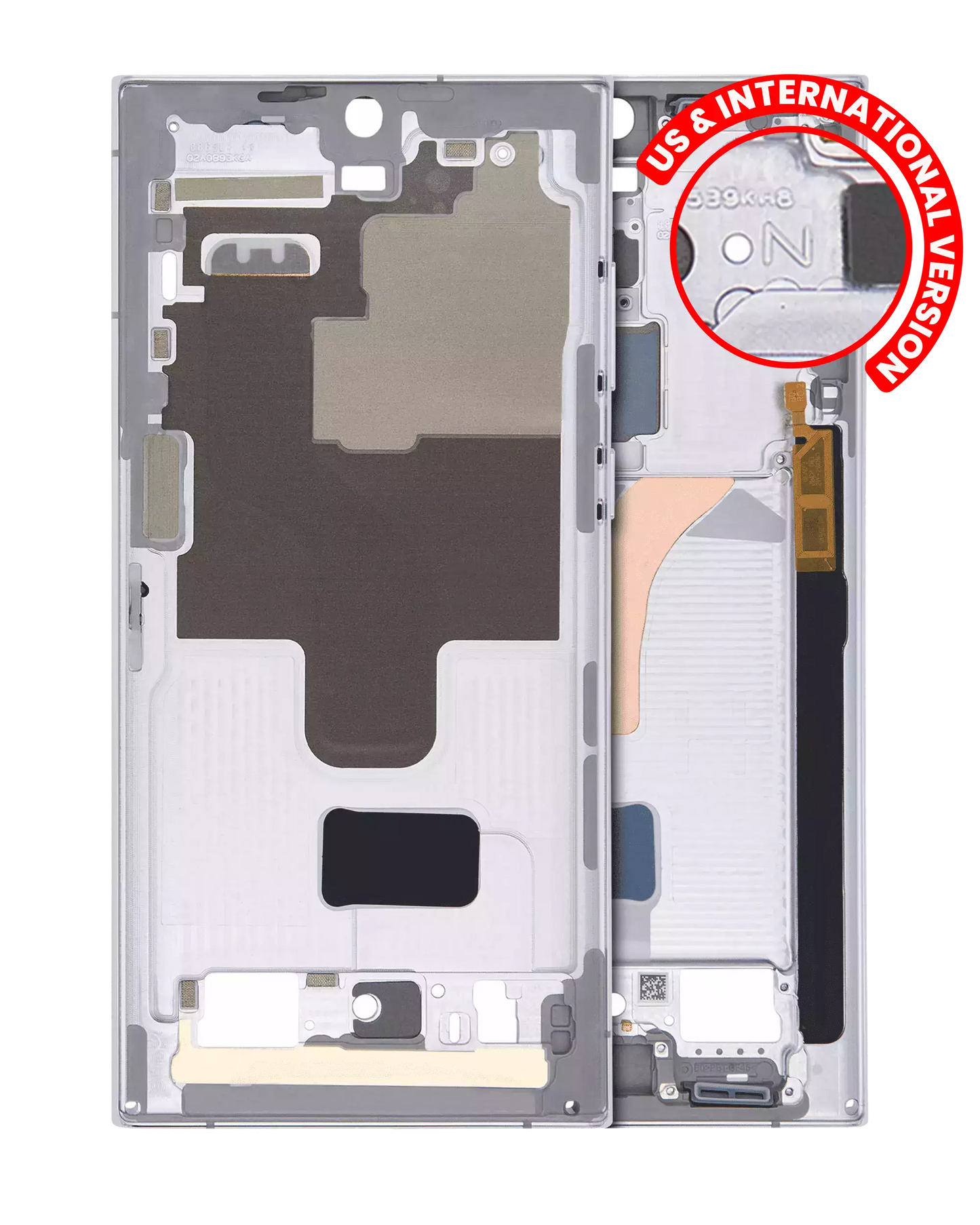 Mid-Frame Housing For Samsung Galaxy S22 Ultra 5G (US & International Version) (White)