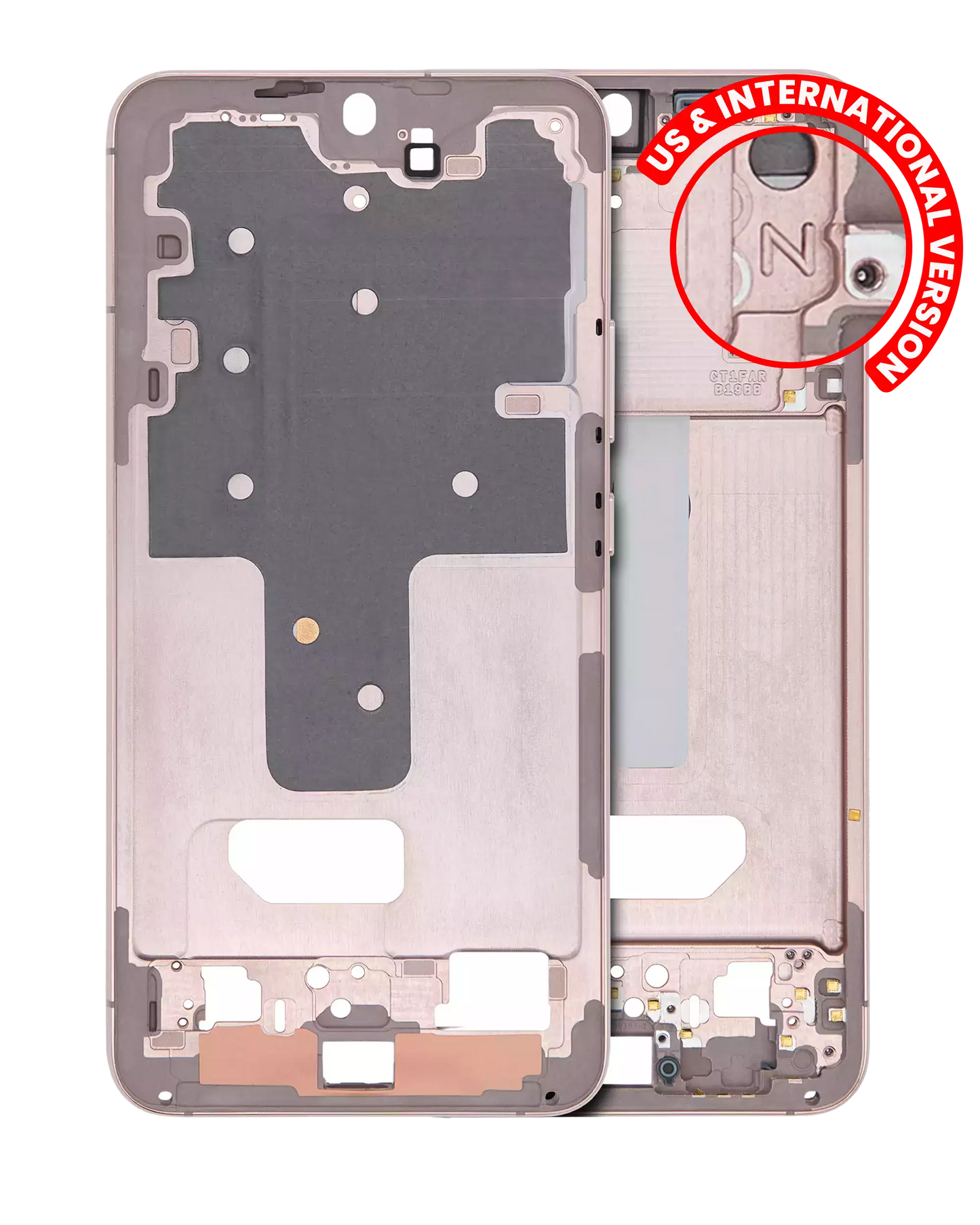 Mid-Frame Housing For Samsung Galaxy S22 Plus 5G (US & International Version) (Violet / Pink / Gold)
