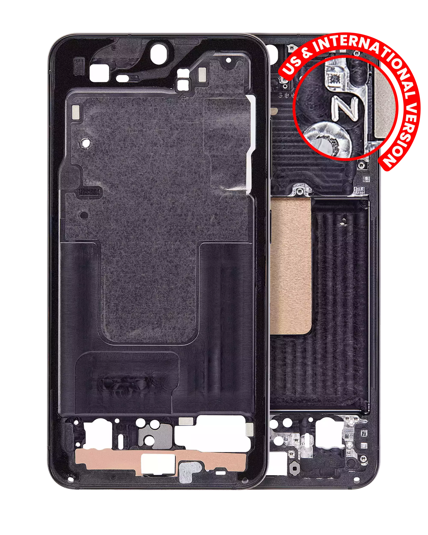 Mid-Frame Housing For Samsung Galaxy S23 5G (US & International Version) (Phantom Black)