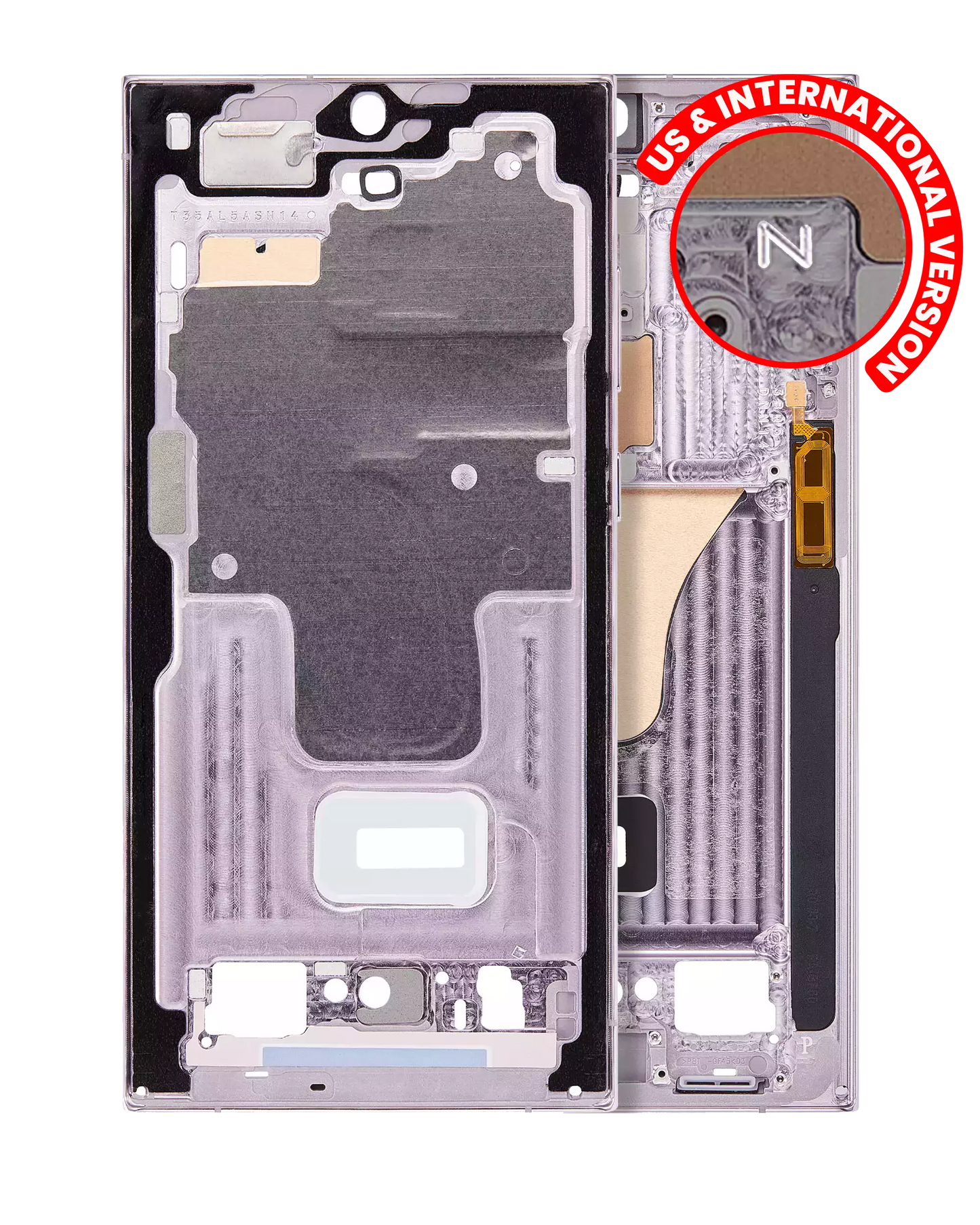 Mid-Frame Housing For Samsung Galaxy S23 Ultra 5G (US & International Version) (Lavender)