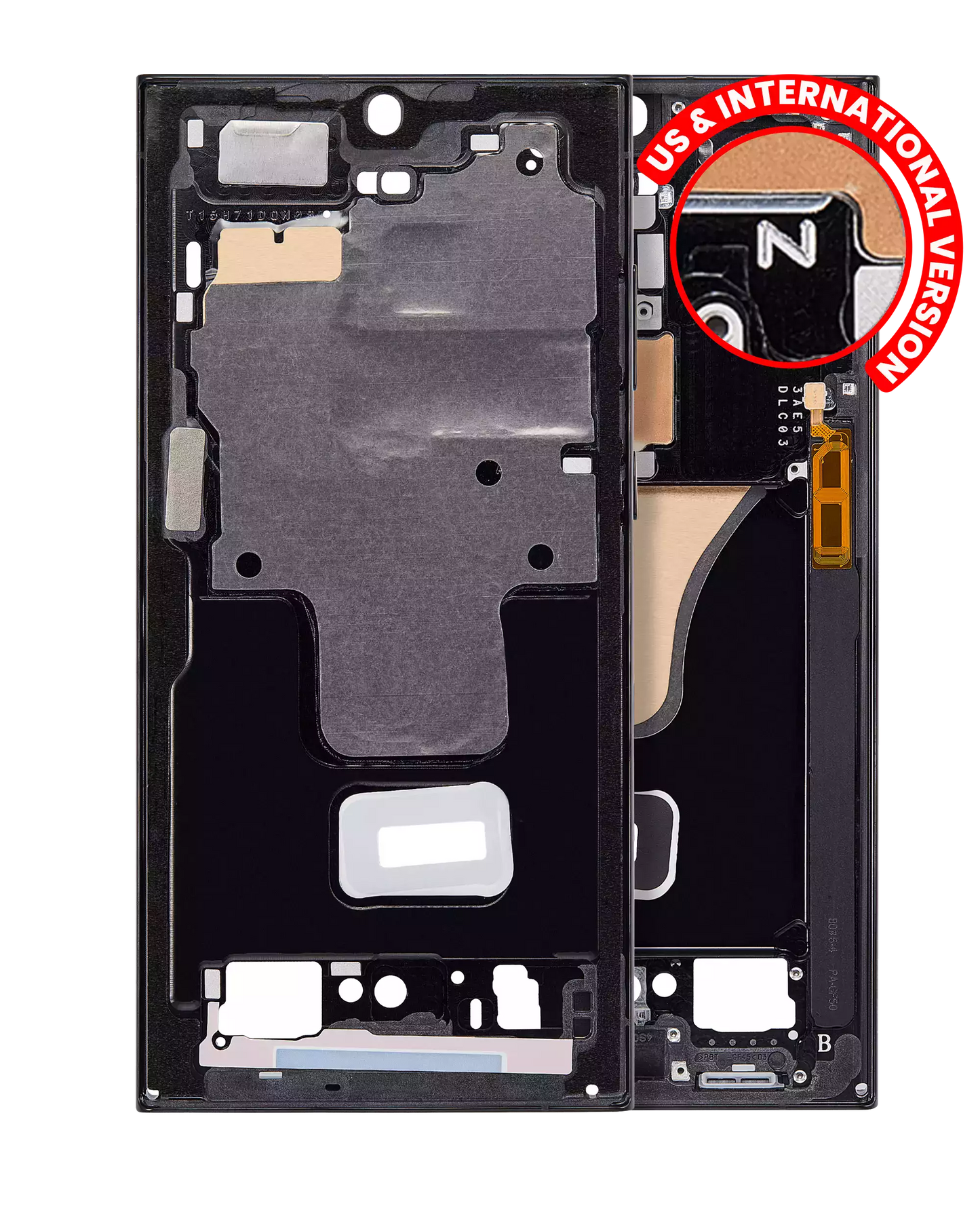 Mid-Frame Housing For Samsung Galaxy S23 Ultra 5G (US & International Version) (Phantom Black)